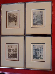 *Magnifique Lot of 4 glass framed limited etchings Estampes - Alain Lacaze - Imagen 1 de 10