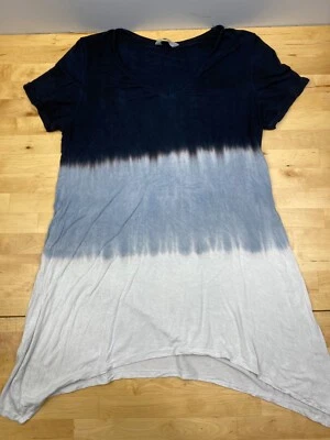 Camisa Larga Tryst Mujer L Azul Tie Dye Color Block Informal #6359 Foto 1 de 4