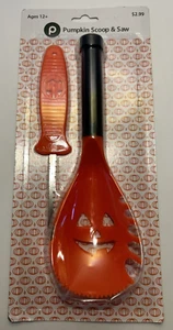Jumbo Pumpkin Carving Kits 2 PC Set with Scooping Spoon and Knife Carving Tool - Picture 1 of 3