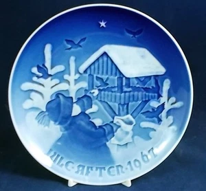 Bing and Grondahl 1967 Annual Christmas Plate No Box No Cert Sharing the Joy - Picture 1 of 4