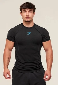NEU & OVP ✅ Gymshark Onyx 5.0 Seamless T-Shirt - Schwarz/Onyx Grey - Größe L - Bild 1 von 1