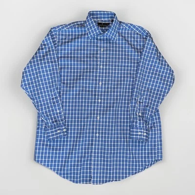 Lanesboro Checkered Button Up Dress Shirt Long Sleeve Men's Size  16.5 - 32/33 - Image 1 of 4