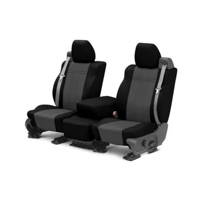 For Ford F-150 04-08 NeoPrene 1st Row Black & Charcoal Custom Seat Covers Foto 1 de 4