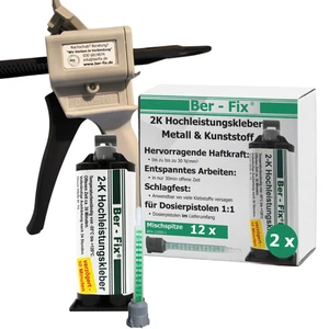 Ber-Fix 2K Hochleistungskleber 30 Min 2K Kleber Kunststoff 2K Metallkleber Extra - Bild 1 von 18