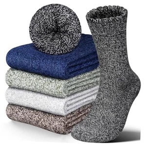 5 Pairs Merino Wool Socks for Men,Hiking Socks,Mens 7-13 5pairs-multi Color - Picture 1 of 8