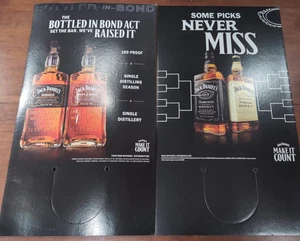 (Lote de 2) Letrero de exhibición publicitario de tienda de licores de whisky Jack Daniels, antiguo no. 7 - Imagen 1 de 6