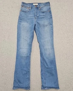 Madewell Jeans Cali Demi Boot Größe 25T mittlere Waschung blau hoher Bund 26x29 - Bild 1 von 12