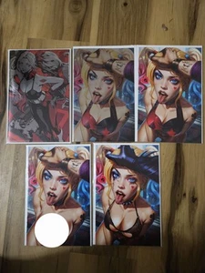 Artist Alley Harley Quinn Full Set Naughty Plus Foil And Black White Redder - Picture 1 of 6