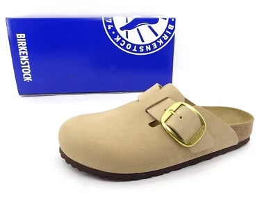 Birkenstock BOSTON Big Buckle Sandalen Pantolette Clogs Schmal Sandcastle 38 - Bild 1 von 4
