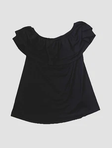 Abedul Blanco - Top Campesino Para Mujer Talla PEQUEÑA Negro, Elástico, Manga Fuera del Hombro - Imagen 1 de 5