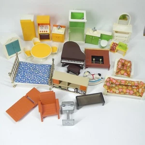 Fisher Price Loving Family Dollhouse Furniture Lot Vintage Retro 1970s - Picture 1 of 10