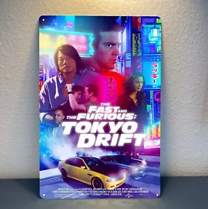 The Fast And The Furious Tokyo Drift Movie Metal Poster Tin Sign - 20x30cm Plate - Picture 1 of 5