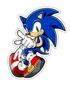 7X6cm 3pcs Sonic Sega Vinyl Stickers Laptop Mobile Phone Books Waterproof - Imagen 1 de 2