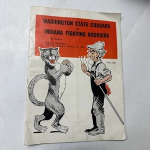 Washington State University Vintage Football Publication Cougars Vs Hoosiers - Picture 1 of 6