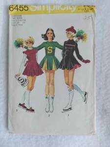 Simplicity 6455 Adult/Teen Cheerleader, Skater Costume Pattern Sz 5/6,7/8  1974 - Picture 1 of 2