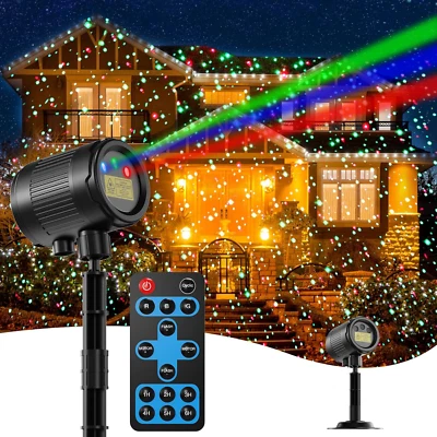 Luces Proyector Navidad Exterior, 3 Colores RGB Navidad Luces Láser Exterior Foto 1 de 4