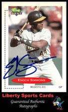 1991 Classic Best Enoch Simmons #256 Authentic Autographed Card Modesto A's