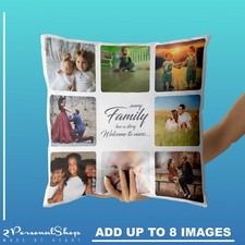 Personalised Photo Pillowcase Cushion Pillow Case Cover Custom Gift up to 9 pics