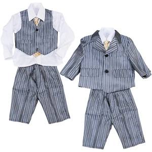 Jungen Kinderanzug Hosenanzug 5 tlg. Hemd Weste Krawatte Hose Blazer 74 80 86 92 - Bild 1 von 15