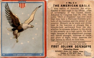R50 Goudey, First Column Defenders, 1940, #6 The American Eagle (A90) - Bild 1 von 1