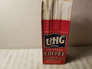 8 VINTAGE ORIGINAL UHG KAFFEEBEUTEL UNITED HOME LEBENSMITTELHÄNDLER HULMAN&CO TERRE HAUTE IND - Bild 1 von 5