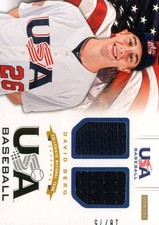 2012 USA Baseball Collegiate National Team Dual Jerseys #1 David Berg/75