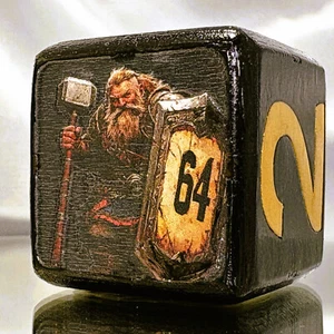 Hammer Hero - Mighty Dwarf Guardian - Backgammon Doppelwürfel 36 mm - Bild 1 von 9