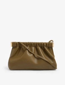 NANUSHKA BAG THE BAR MINI CLUTCH CON TRACOLLA RIMOVIBILE KAKI NUOVA SENZA ETICHETTE - Foto 1 di 17