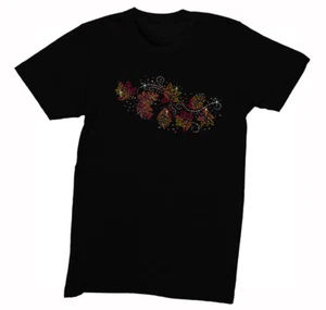 Mens Rhinestone Autumn 8 Fall Leaves Thanksgiving Maple Leaf October T-shirt - Picture 1 of 2