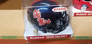 OLE MISS MISSISSIPPI REBELS NAVY SEC  REPLICA MINI HELMET NCAA RIDDELL - Picture 1 of 4