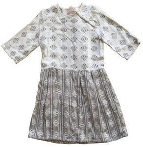 ACE & JIG Dress Feather Weave Shoulder Buttons Detachable Neck Tie NEW Size S/P - Picture 1 of 7