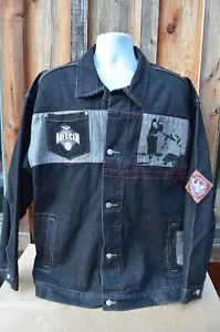 Black League Baseball Museum schwarz amerikanischer Denim Jeansmantel XXL 2XL - Bild 1 von 12