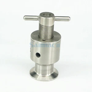 1,5" Tri Klemme 0,5-5 bar verstellbares Druckentlastungs-Sicherheitsventil Sanitär SUS304 - Bild 1 von 5