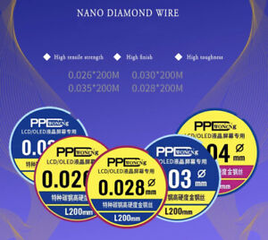 PPD 200M High Hardness Diamond wire For LCD Glass Separation 0.03mm 0.04mm
