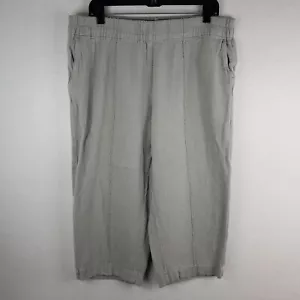 Madewell Breezewoven 36x22 Linen Blend Wide Leg Pants Women Plus 1X Pockets - Picture 1 of 13