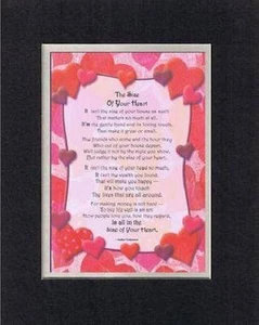 Handmade Inspirational Plaque for Love - The Size of Your Heart... Poem - Picture 1 of 1