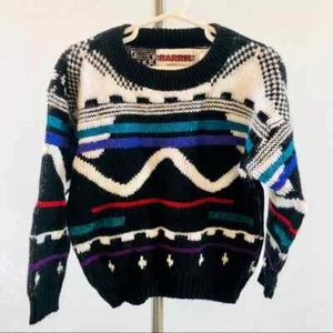 Vintage 80s Kids Ski Sweater by Barrel Size 4 made in USA - Picture 1 of 6