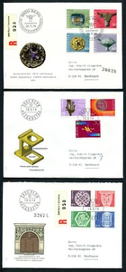 Switzerland K87 3 FDC 1974 registered GOLD Archaeology Art Architecture BIT - Picture 1 of 1
