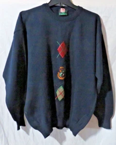 Emerald Isle Irish Golf Classic Embroidery Pullover Sweater L made in Ireland - Picture 1 of 4