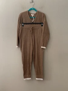 NWT State of Day Women's Sz M Chenille Long Sleeves Top & Jogger pajama set CAVE - Picture 1 of 5