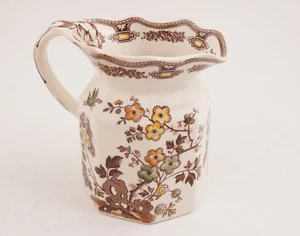Mason's Brown Manchu England Pitcher 30 (G2R) Floral Pattern Water Tea - Picture 1 of 12