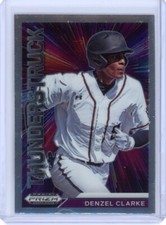 2021 Prizm Draft Picks Denzel Clarke Thunderstruck - Oakland Athletics