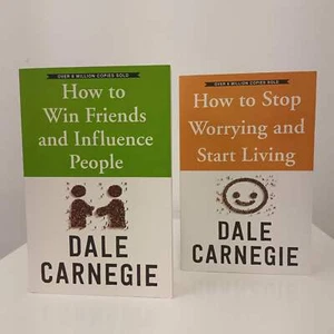 2 x Dale Carnegie Books How To Stop Worrying And Start Living - Picture 1 of 8