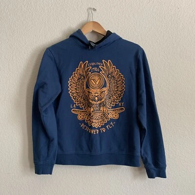 Pulôver com capuz Shaun branco masculino estampa XL mistura de algodão gráfico coruja manga longa - Imagem 1 de 4