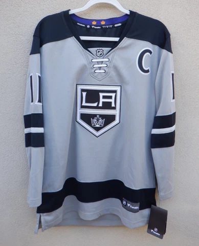 Los Angeles Kings Women's Anze Kopitar #11 Fanatics Hockey Gray Jersey = Large L Cover