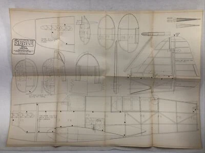 BLUEPRINTS / PLANS ONLY- MW2774 Fairey Firefly RC Model Design 50” Wingspan - Image 1 of 3