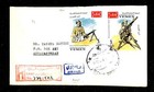 YEMEN 1968 REG CV IMPERF STAMPS =CAMP MANSUR = TO AMMAN-JORDAN --VF 