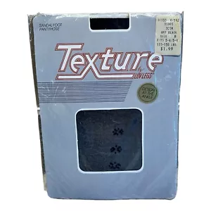 Vintage Textur Strumpfhose von Luv Legs Design am Knöchel Off Black Gr. B Quittung - Bild 1 von 2