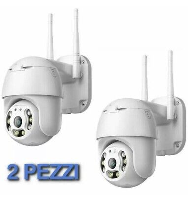 2 Pezzi Telecamera Impermeabile Cam Ptz Wifi Camera Wireless Esterno Speed Zoom • 49.79€