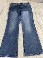 Calvin Klein Jean Women 14 Flare Medium Blue Mid Rise 5 Pocket Cotton Stretch